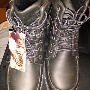 Black Steel boots size 11